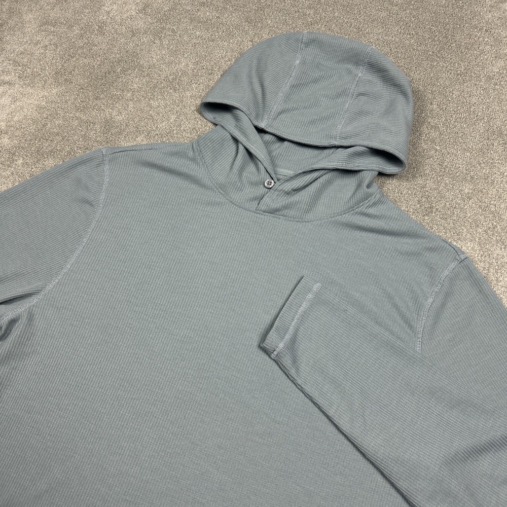 Johnnie O Brinson Dri-Release Waffle Hoodie Mens Size Small Gray Thermal Base